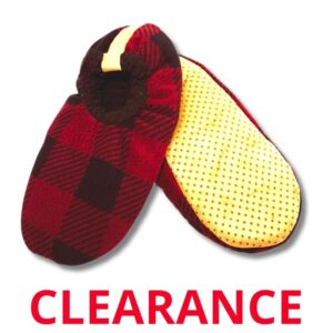 Wholesale Adult Fleece Lined Slippers – Plaid (Size S_M & M_L)