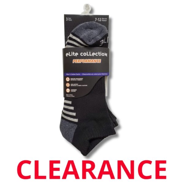 Wholesale Men’s 3 Pack Ankle Socks ($1.83 each)