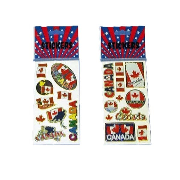 Wholesale Multi-Pack Canada Flag Stickers (Small)