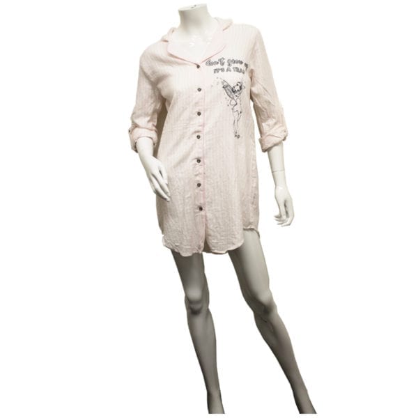 Wholesale Brand Name Ladies Disney Plaid Flannel Sleep Shirt/Nightgown - Image 4