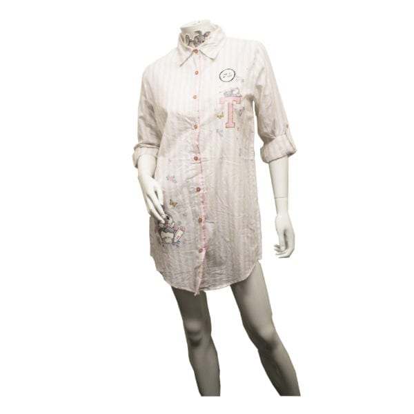 Wholesale Brand Name Ladies Disney Plaid Flannel Sleep Shirt/Nightgown - Image 5