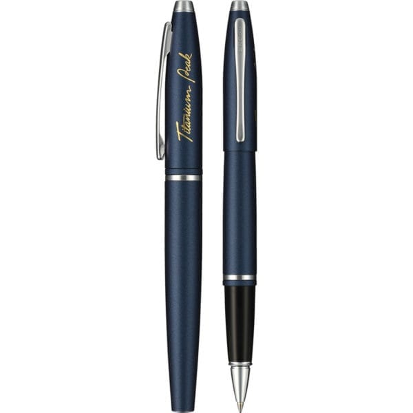 Custom Cross Calais Matte Metallic Midnight Blue Pen Set