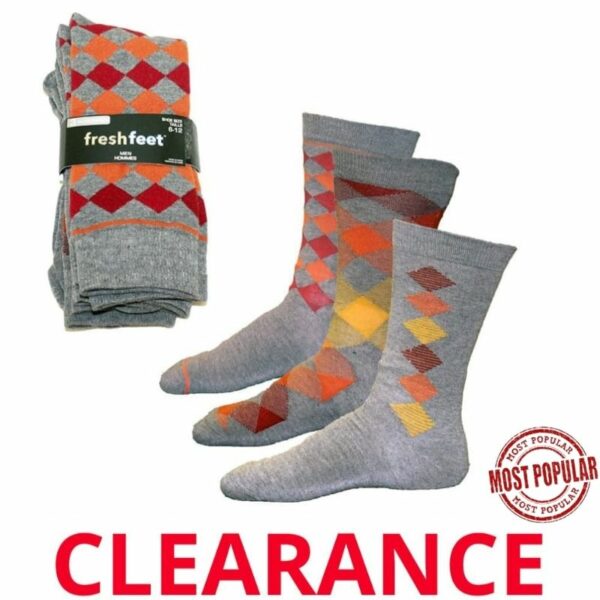 Wholesale Men’s Dress Socks, 3-Pack, Size 10-13 ($2.50 each)