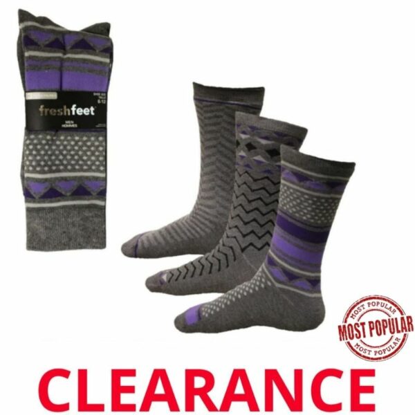 Wholesale Men’s Dress Socks, 3-Pack, Size 10-13 ($2.50 Each)