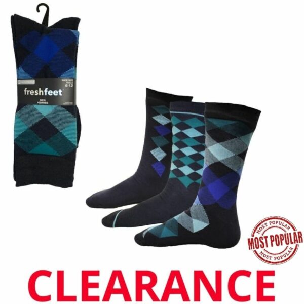 Wholesale Men’s Dress Socks, 3-Pack ($2.50 each)