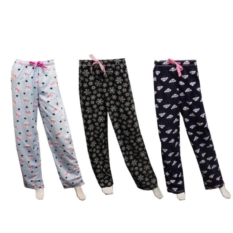 Wholesale Ladies'/Youth Plush Fleece Pajama Pants ( Size S-XL