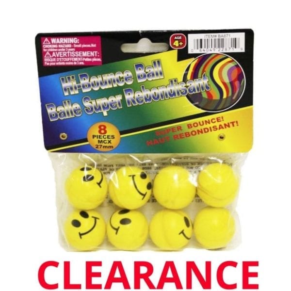 Wholesale Yellow Smiles Bouncy Balls