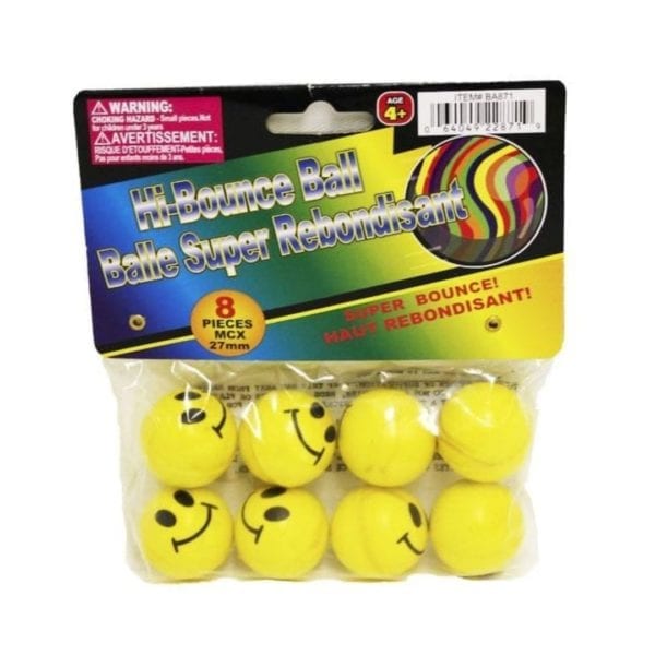 Wholesale Yellow Smiles Bouncy Balls - Image 2