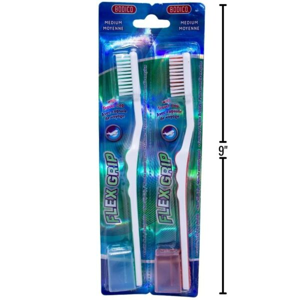 Wholesale Adult Toothbrush with Cap, 2-Pack ($0.98 Each)