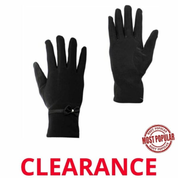 Wholesale Ladies' Silky Gloves With Bow