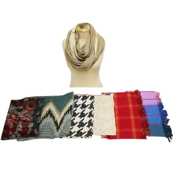 Wholesale Ladies’ Infinity Loop Scarves - All Assorted