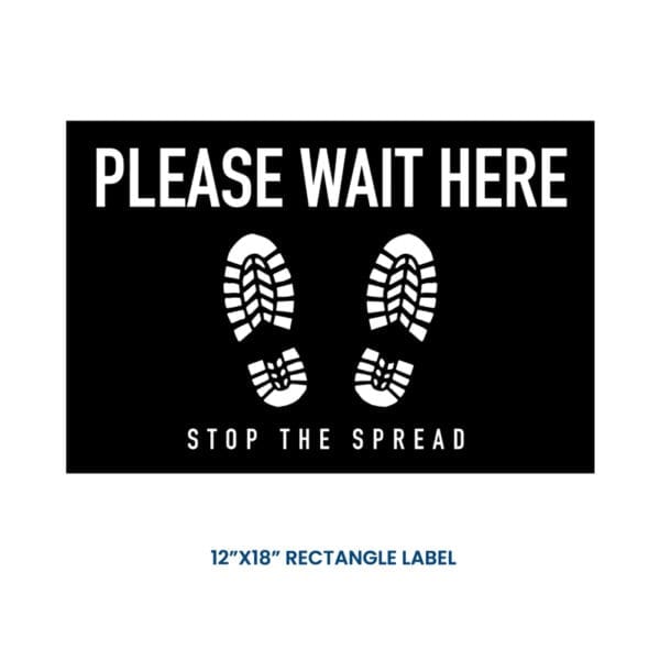 Wholesale Social Distancing Floor Sticker – 12" X 18"