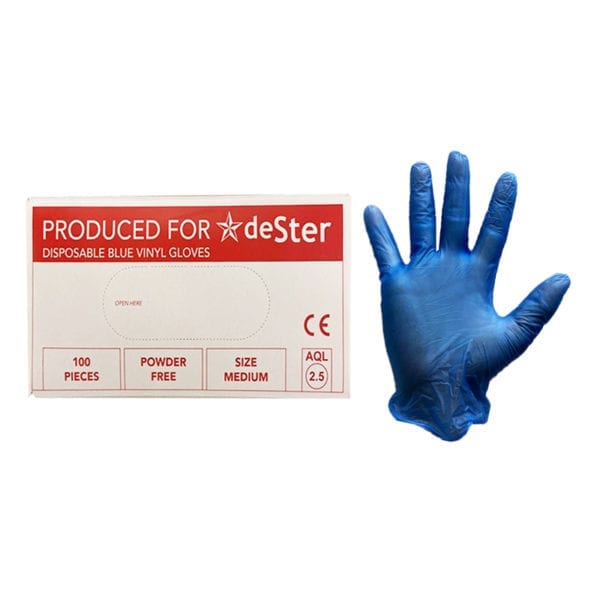 Wholesale Blue Vinyl Disposable Gloves – Medium - 1000 Pack