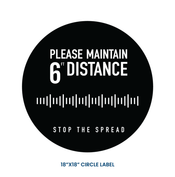 Wholesale Social Distancing Floor Sticker – 18"