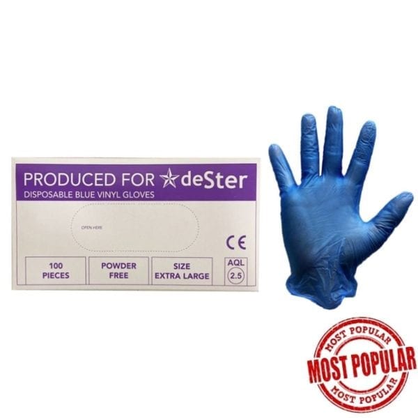 Wholesale Blue Vinyl Disposable Gloves – X-Large - 1000 Pack