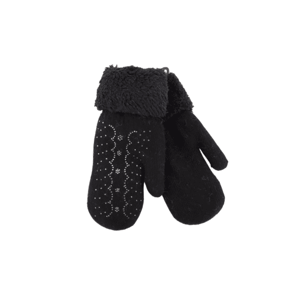 Wholesale Ladies' Winter Mitten with Cuff and Jewels - Assorted Colours - Image 4