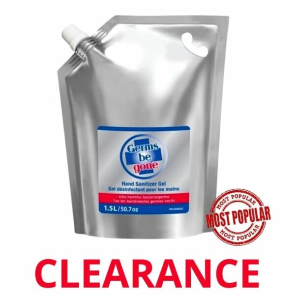 Wholesale Hand Sanitizer Gel Foil Refill Bag Refill, 62% Alcohol (1.5 L)