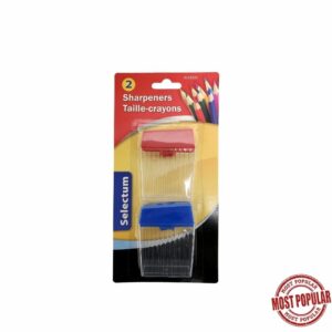 Wholesale 2-Pack Twin Hole Sharpener Asst. Colours ($0.80 Each)