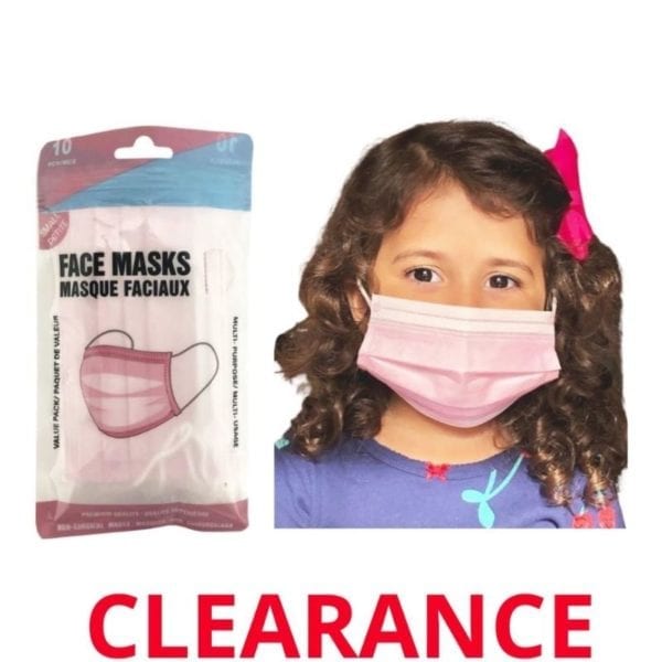 Wholesale Kids Non-Surgical & Disposable Protective Face Masks – 10 Pack