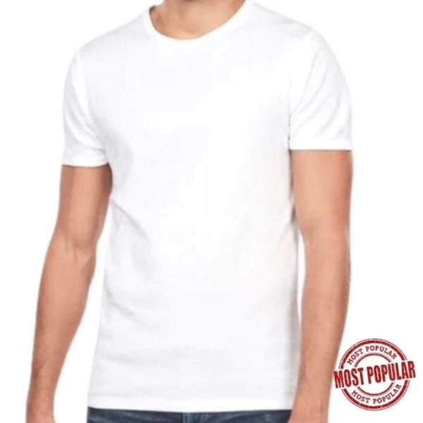 Wholesale Adult Crew Neck White T-Shirt, 2 pack- Size: L ($2.00 Each)