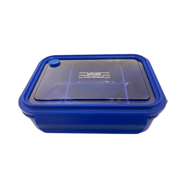 Custom Three Compartment Food Storage Box - Royal Blue - Image 2