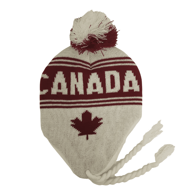 Wholesale Adult Canada Winter Hat with Toggle Ties 4 Colours Assorted