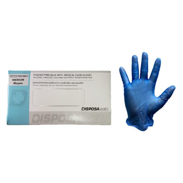Wholesale Blue Vinyl Examination Gloves Medical –  1000 Pack (Size: M)