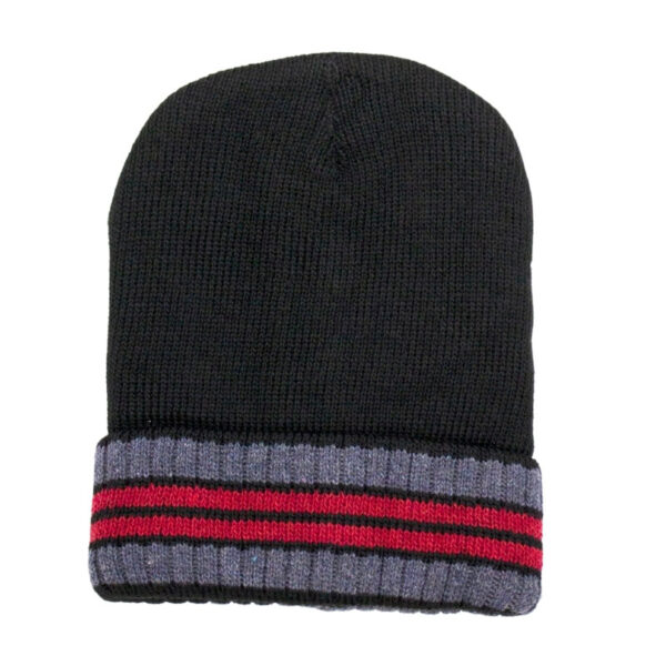 Wholesale Adult Winter Toque, Fur Lined with Stripes - Asst. Colour - Image 4