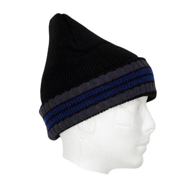 Wholesale Adult Winter Toque, Fur Lined with Stripes - Asst. Colour - Image 3