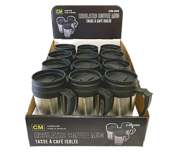 Wholesale Travel Coffee Mug - Stainless / Black - Image 3