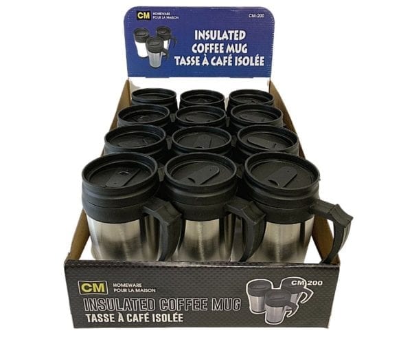 Wholesale Travel Coffee Mug - Stainless / Black - Image 5