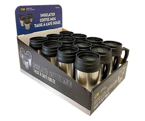 Wholesale Travel Coffee Mug - Stainless / Black - Image 6