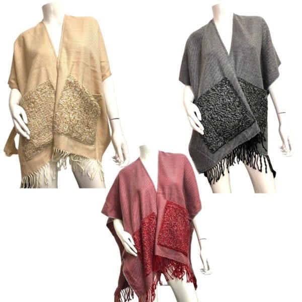 Wholesale Ladies Ruana- Assorted Colours - Image 3