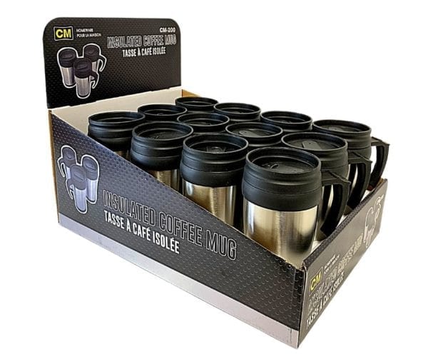 Wholesale Travel Coffee Mug - Stainless / Black - Image 4