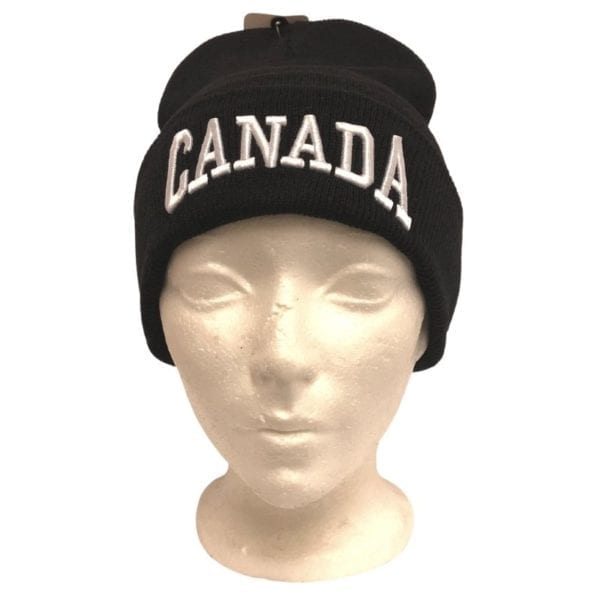 Wholesale Adult Canada Cuff Toque – Red & Black - Image 2