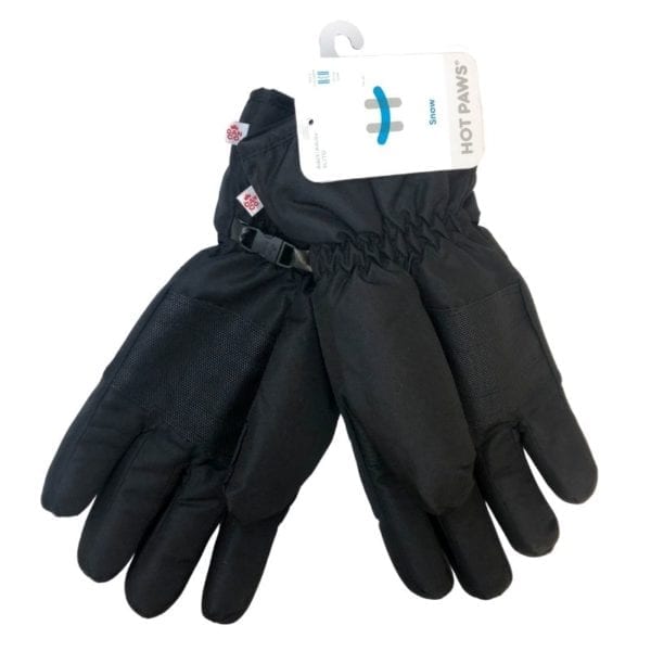 Wholesale Adult Brand Name Ski Gloves- Black with Velcro Cuff (Size S-XL) - Image 2