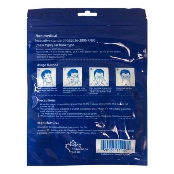 Wholesale High Filtration KN95 Face Mask, Non-Surgical - 1 Pack - Image 2