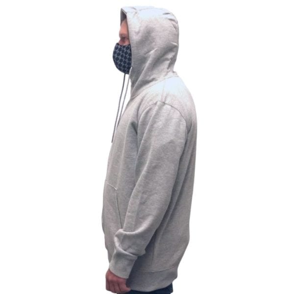 Wholesale Adult Full Zip Hoodie Sweatshirt - Ash Grey (Size XS) - Image 3