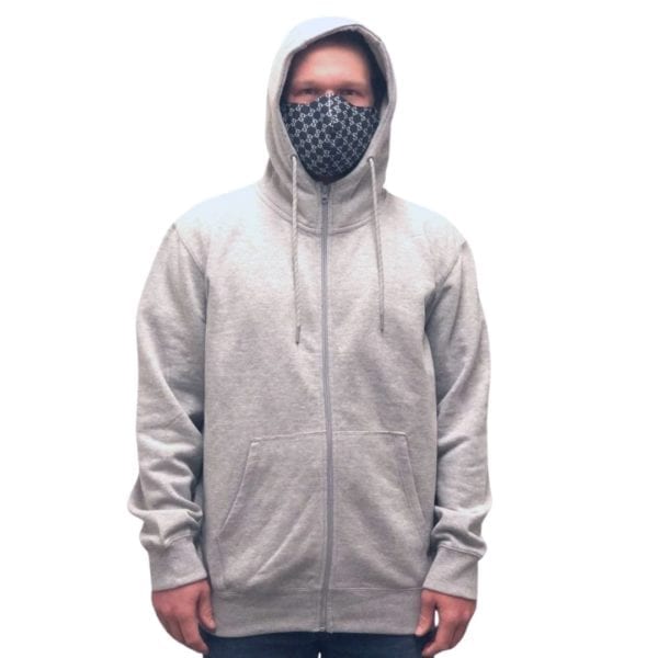 Wholesale Adult Full Zip Hoodie Sweatshirt - Ash Grey (Size XS) - Image 2