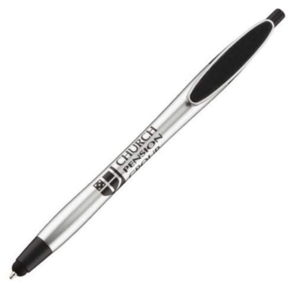 Custom Cloud Pen With Stylus & Micro Fiber Clip for Screen Cleaning - Image 4
