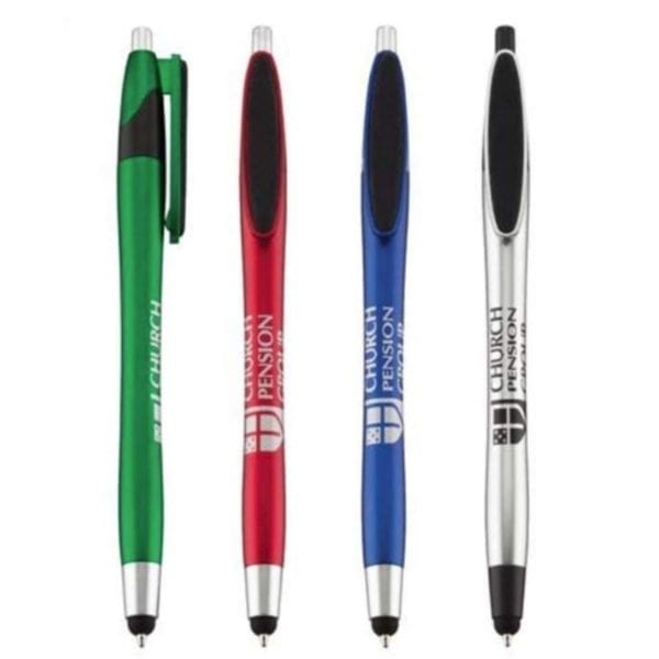 Custom Cloud Pen With Stylus & Micro Fiber Clip for Screen Cleaning