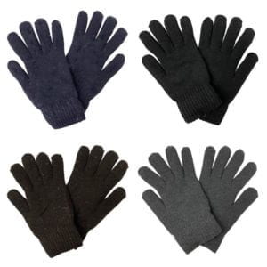 Wholesale Adult's Heavy Knit Gloves - Assorted Colours