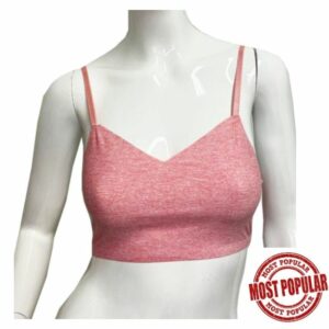 Wholesale Brand Name Ladies' Seamless Bralette - Heather Pink (Size S-XL)