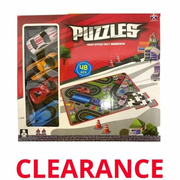 Wholesale Puzzle Mat With 4 Assorted Cars – 48 Pieces Set