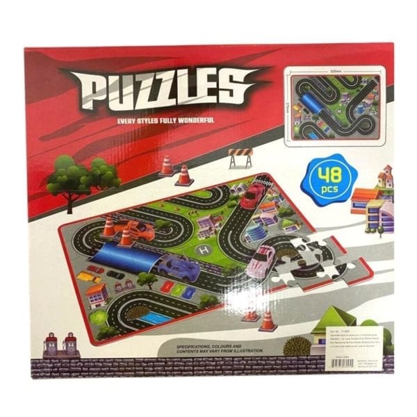 Wholesale Puzzle Mat With 4 Assorted Cars – 48 Pieces Set - Image 2