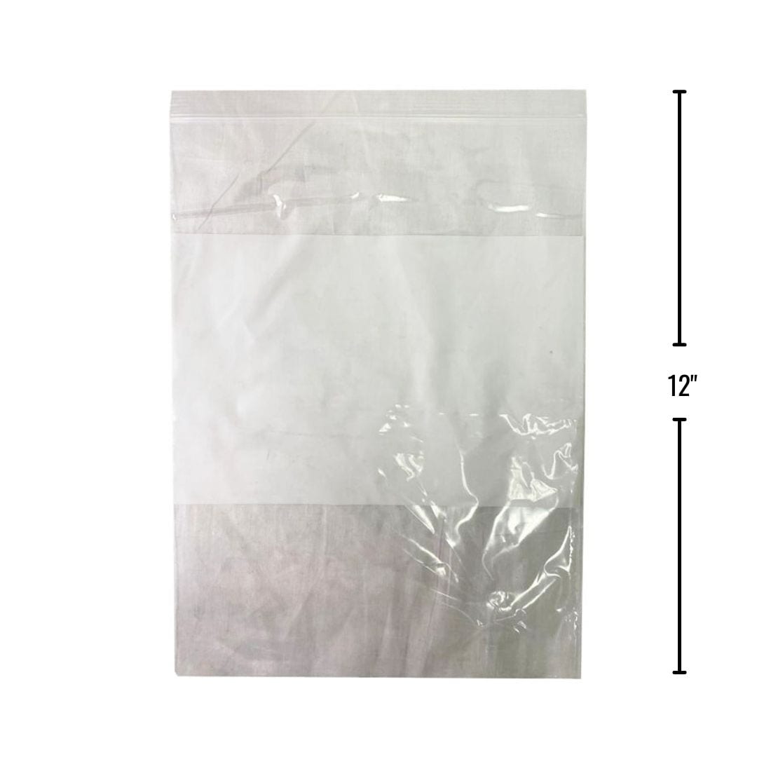 Wholesale Resealable Ziplock Bags 9″ x 12″ with Writable Block