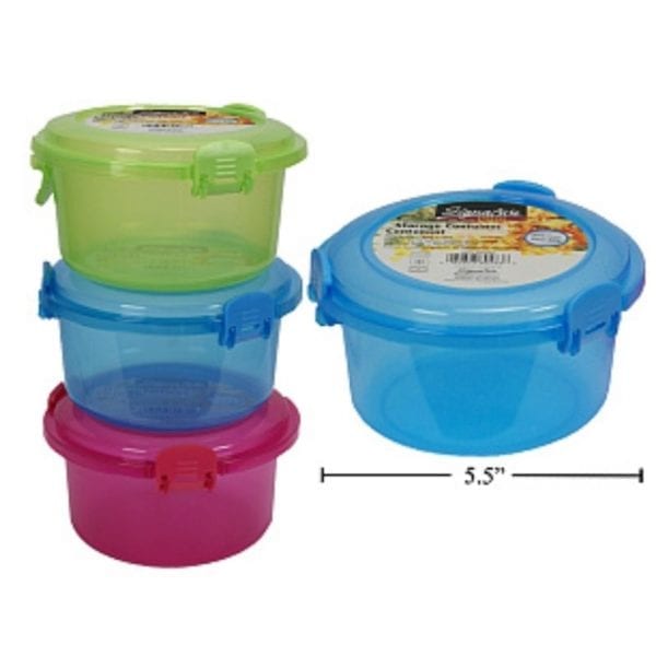 Wholesale Round Clip Lock Container (21 oz.)