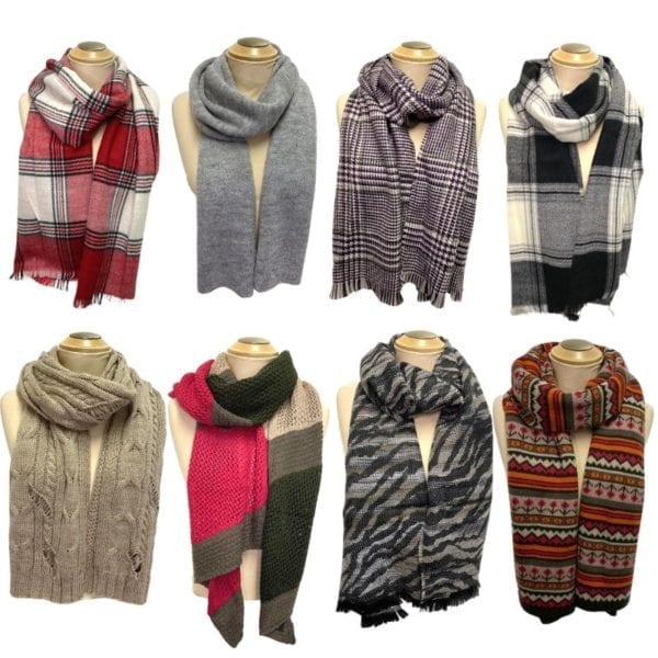 Wholesale Ladies’ Fashion Scarf - Assorted Colours and Prints