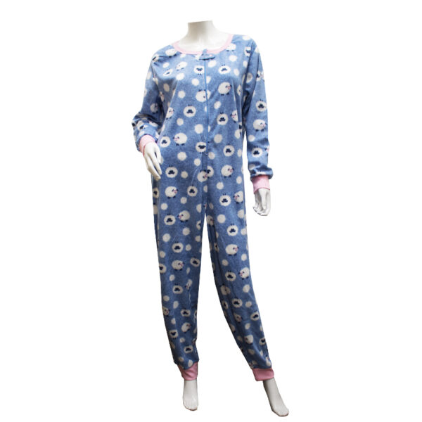 Wholesale Ladies Micro Polar Onesie Asst. Prints(Size: S/M - L/XL) - Image 2