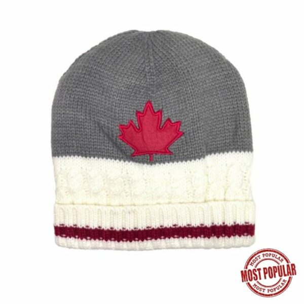 Wholesale Adult Knit Canada Winter Hats/Toque with Stripe
